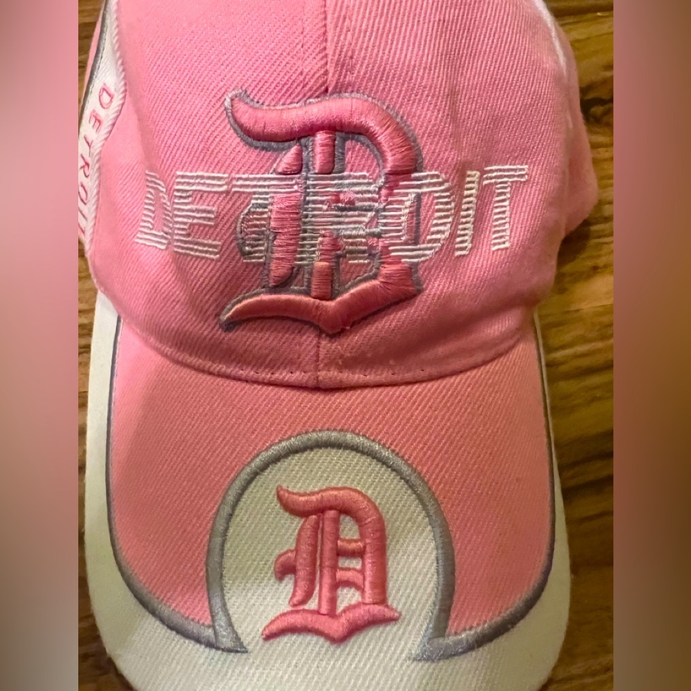 Pink Detroit Baseball Cap - Picture 2 of 3